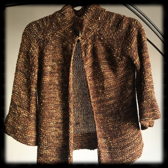 BCBGMaxAzria button down sweater top - Picture 2 of 4